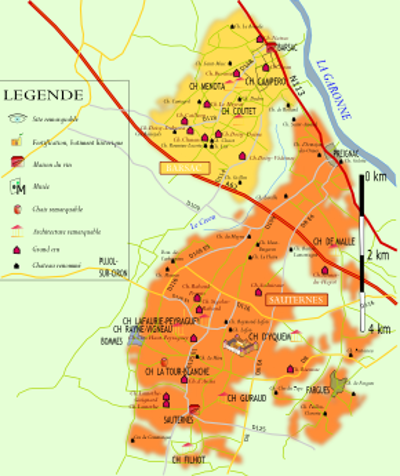 Route des graves carte guide du tourisme en gironde aquitaine