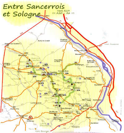 Carte de la route des granges pyramidales