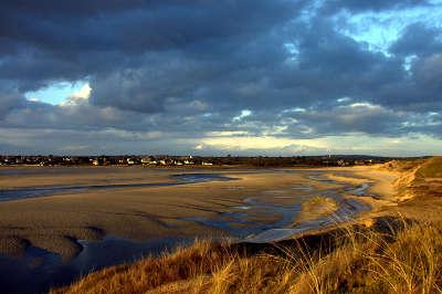 Le havre de portbail vu des dunes de lindbergh route des havre cotentin routes touristiques dans la manche guide du tourisme normandie