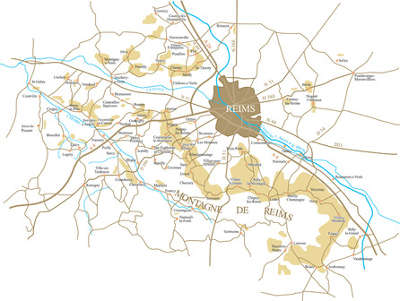 Plan de la montagne de reims