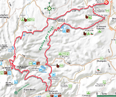 Route des lacs puy de dome