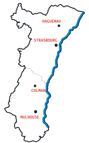 Route du rhin carte